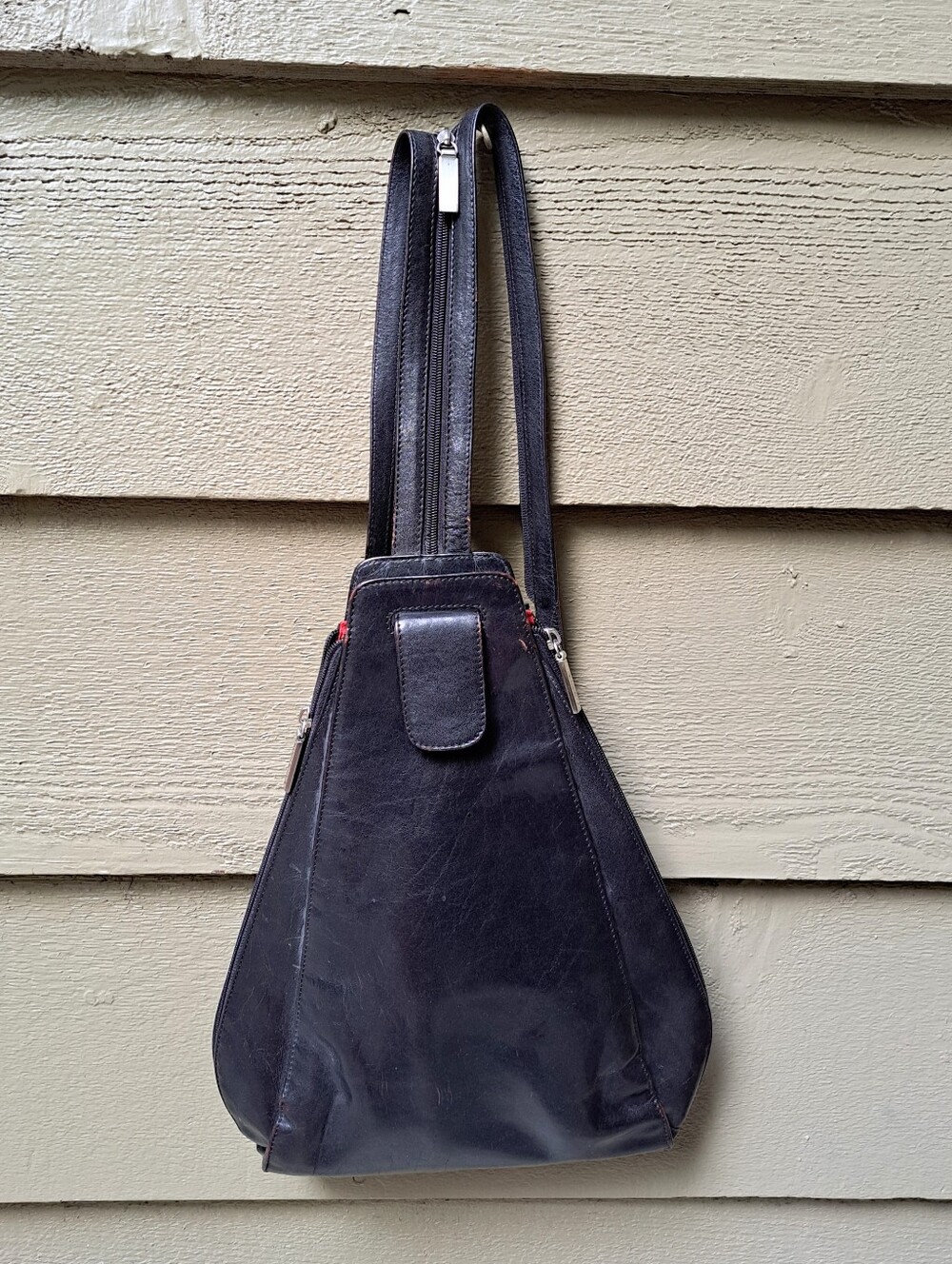 HOBO Black Leather BETTA Convertible Backpack Bag